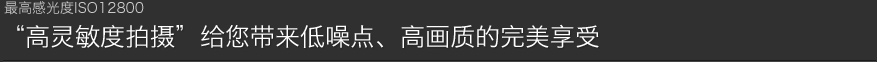 高灵敏度拍摄给您带来低噪点、高画质的完美享受 